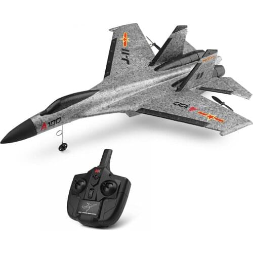 Wltoys XK A100-SU27 RC Plane 2.4G 340mm 3CH Airplane Fixed Wing Planes Outdoor RC Toys Flying Remote Control Plane Children Gift