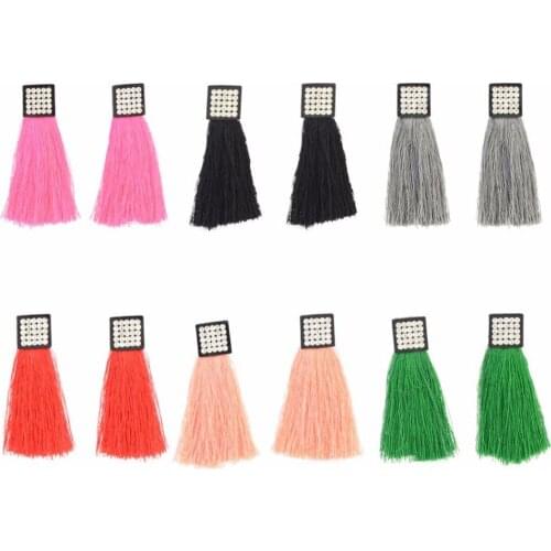 New Boho Handmade Long Tassel Fringes Earrings Women Ethnic Large Drop Earrings Party Statement Jewelry Brincos