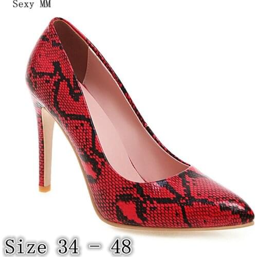 High Heels Women Pumps High Heel Shoes Stiletto Woman Party Wedding Shoes Kitten Heels Plus Size 34 - 40 41 42 43 44 45 46 47 48