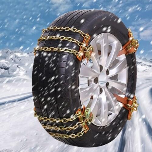 1pcs Car Snow Chains Balance Design Anti-skid Chain Wear-resistant Steel Car Snow Chains for Ice/snow/mud Road Safe for Driving