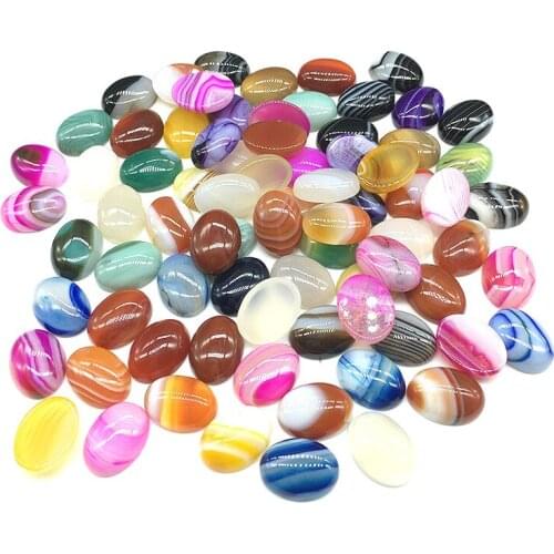 1PC Natural Colorful Round Bead Ring Loose Beads Oval Posted Piece Jewelry Making Handmade DIY Necklace Bracelet Accessories