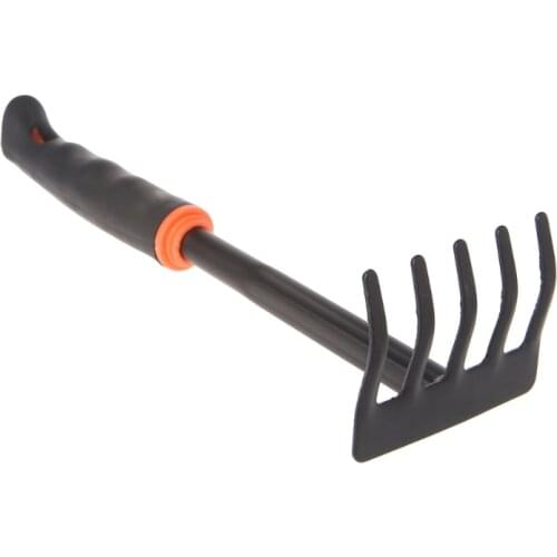1Pc Portable Digging Tool Mini Steel Rake For Home Garden Transplanting Tool