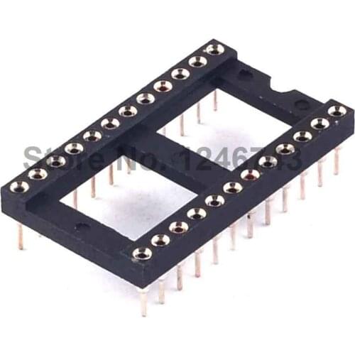 10PCS Round IC Socket 24Pin 24P Round Hole DIP IC Sockets Adaptor Solder Type