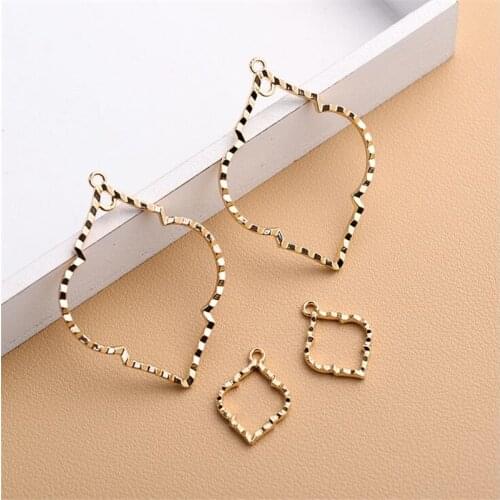 10pcs/lot Creative Geometric Waterdrop Charms Connectors For DIY Fashion Earrings accessories ornament jewelry making material