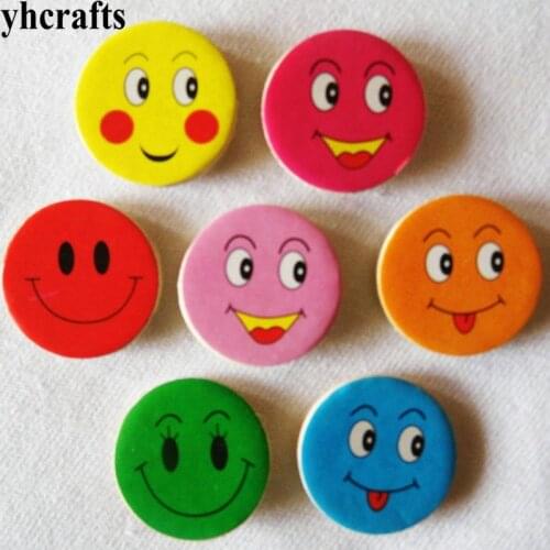 100PCS/LOT Smile face wood stickers bee ladybug animals number stickers Fridge stickers School reward stickers Party favor DIY