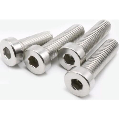 2pcs M6 stainless steel cup head screw hexagon socket screws furniture decoration bolt 10mm-25mm length
