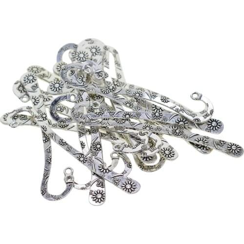 20 Pieces Classical Delicacy Daisy Flower Metal Beading Bookmarks for Handmade Silky Tassel Bookmarks Supplies Stationery Gifts