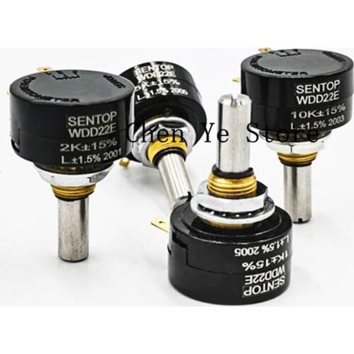 Free Shipping 1PCS 100% New WDD22E 1K 2K 5K 10K Precision conductive single-turn potentiometer