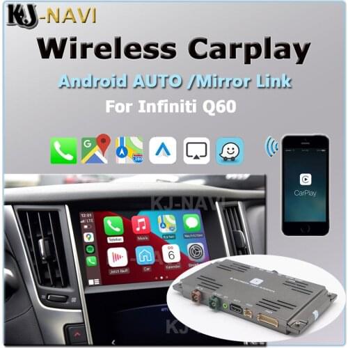 Wireless Apple Decoder Box Carplay For Infiniti 2015 2016 2017 2018 2019 Q60 Android AUTO Mirror Airplay WIFI Car Play Video