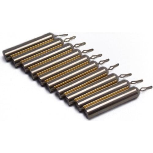 CATCHSIF 10pcs Long pencil drop shotting fishing weights with Easily fixing line Rotating Ring terminal sinker tackle