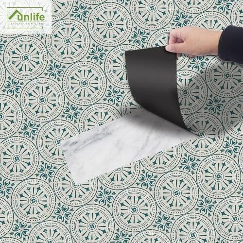 Funlife®20x300cm Green Pattern Ground Sticker Anti-slip Self-adhesive Floor Sticker for Living Room Bathroom Kitchen Home Decor