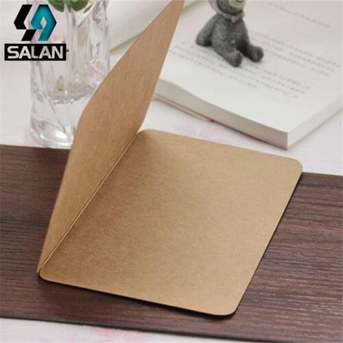 Imported kraft paper 2 pages blank card brief blessing DIY word card handwritten commemorative card