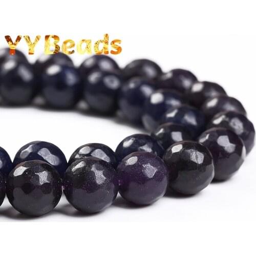 5A Quality Faceted Purple Jades Beads 8-10mm Natural Spacer Loose Charm Beads For Jewelry Making DIY Women Bracelets Ear Studs