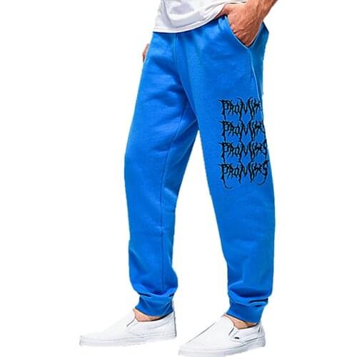 Mens Blue Devil Print Tracksuit Pants Jogger SweatPants
