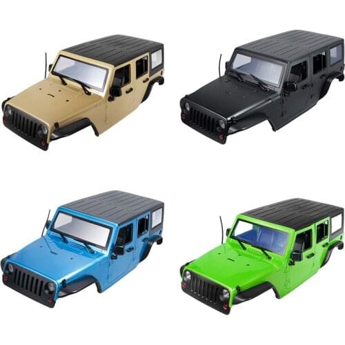 Unassembled 12.3Inch 313Mm Wheelbase Body Car Shell For 1/10 RC Crawler Jeep Wrangler Axial SCX10 & SCX10 II 90046 90047