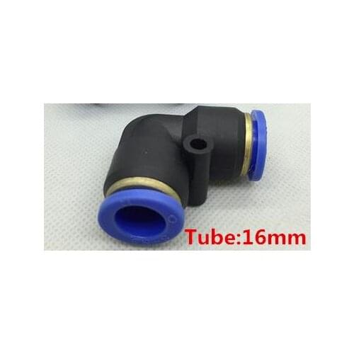 New 10pcs a lot one touch L type air elbow plastic pneumatic fittings 16mm quick hose connector PV-16 right angle pipe joint