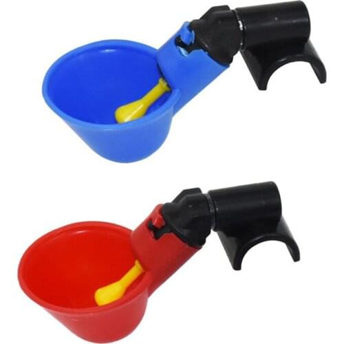 Chicken Drinking Cups with Fixed Buckle DN20 Pipe Connection Interface Automatic Chicken Drinker Poultry Supplies 2 Set