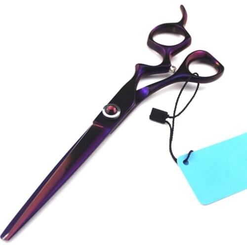 Professional 7 '' Japan steel purple pet dog grooming hair cutting scissors cut barber haircutting shears Hairdresser scissors
