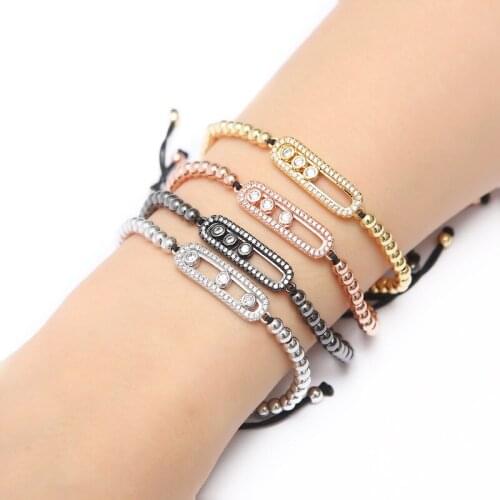 Luxurious Crystal Bracelet Silver Color gold Adjustable manual Charm Bracelets for Women Fashion Jewelry paty gifts 2019 New