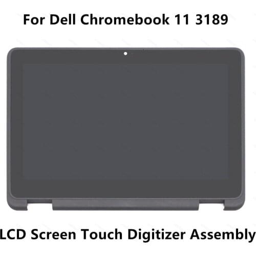 For Dell Chromebook 11 3189 Full LCD Display Screen Touch Glass Digitizer Panel Assembly +Bezel / Frame NV116WHM-N43 1366x768