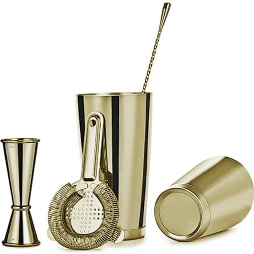 Cocktailshaker 5pcs Cocktail Shaker Home Bar Set, Professional Stainless Steel Boston Shaker used in bars