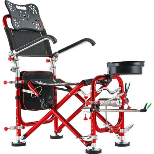 Aluminum Alloy Multi-Function Fishing Chair Foldable Portable Armchair Table Fishing Chair Fishing Chair Stool Outdoor Seat