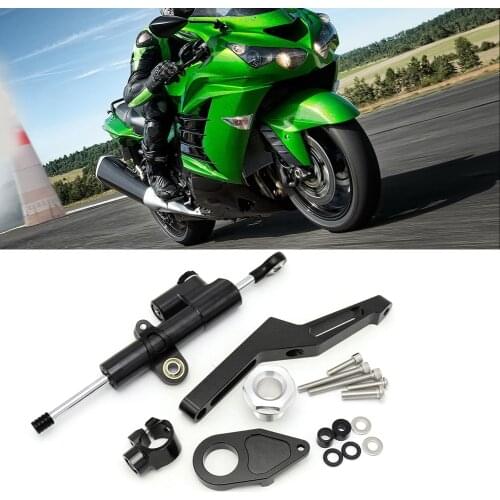 CNC Steering Damper Buffer Control Stabilizer for Kawasaki Ninja ZX-6R 2009-2019 Stabilizer Bracket Mounting Holder