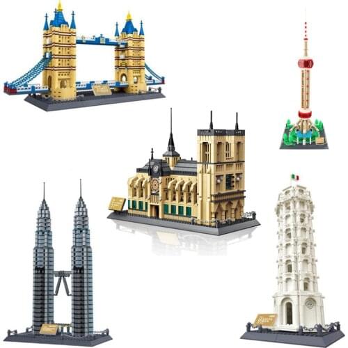World Architecture Series City Building Blocks Notre-Dame De Paris Model Compatible City Landmark Bricks Toys Kid Gift