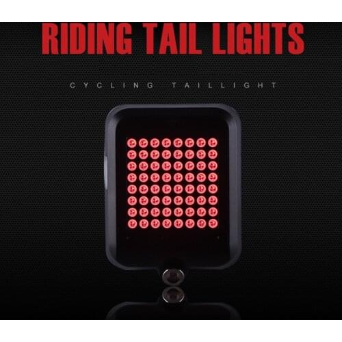 USB Rechargeable Bike Tail Light,80 Lumens 64 LED Light Beads Bicycle Turn Signal Lights with ligent Sensor Brake Turn Sign