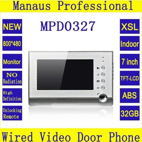 7 inch Screen Video Intercom Support 32G Memory Card,Indoor Monitor Take and Store 50pcs Cycle Replace 2 Colors can Option D0327