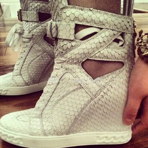 2020 Autumn Winter Shoes Height Increasing Fashion Casual Platform Shoes Breathable Lace Up Hidden Wedges Sneakers For Women