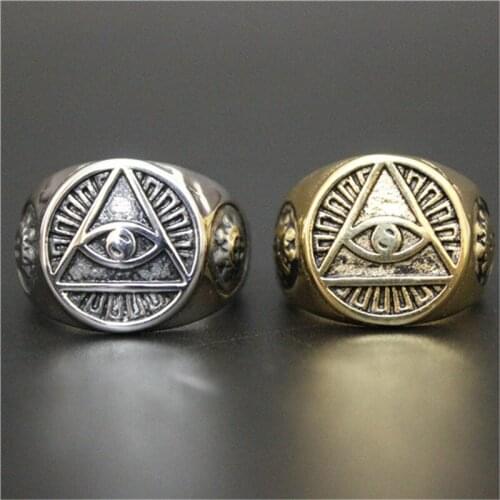 1pc New Arrival Eye Ring 316L Stainless Steel Man Boy Punk Style Cool Ring