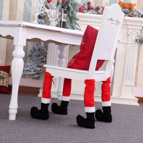 1Pcs Xmas Boot Shaped Furniture Leg Protection Cover Floor Protector Anti-slip Table Feet Pad For Chair Leg Protection Supplies
