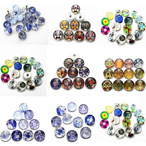 Newest 10pcs/lot ethnic style mask Snaps Buttons 18mm Snaps Charms Fit Ginger Snaps Bracelets&Bangles Jewelry