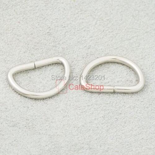 200 pcs / Lot 1/2" 12mm Non Welded Dee Rings for Webbing D Buckle Bag Craft