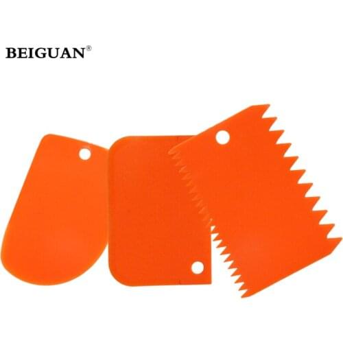 3pcs/set kitchen accessories plastic fondant cake decorating tools smooth tool Baking Pastry Spatulas