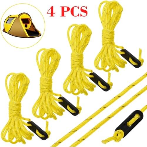 4pcs Outdoor Tent Rope Tent Guyline 233cm Outdoor Sports Camping Hiking Cord Tent Rope Durable Strong Lightweight