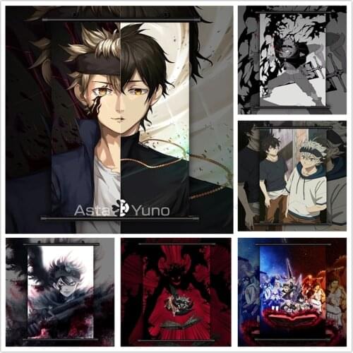 WTQ Canvas Painting Black Clover Asta Yuno Anime Manga Anime Posters Wall Decor Wall Art Picture Room Decor Home Decor
