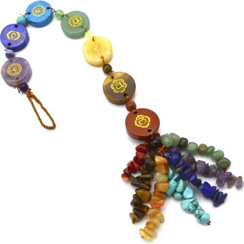 Round Jade Chakra Healing Pendants, Balancing Healing Crystal