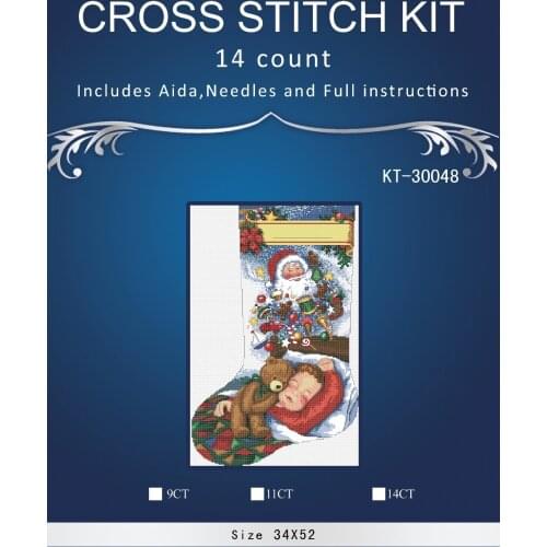 KT-30048 Santa Claus counted Cross Stitch Cartoon Cross Stitch 11CT14CT Cross-Stitch Kit Handmade Embroidery Needlework
