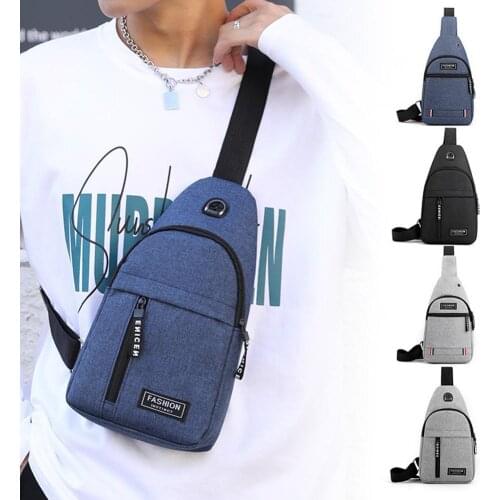 Men Waterproof Casual Chest Bag Portable One-shoulder Pouch For Outdoor