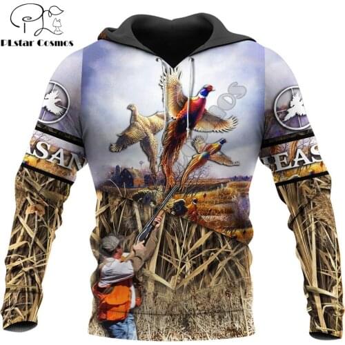 Pheasant Hunting 3D Printed Hoodie Huntaholic Men Sweatshirt Unisex Streetwear Zip Pullover Casual Jacket Tracksuits KJ0244