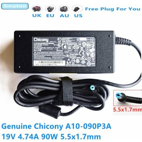 Genuine 19V 4.74A 90W Chicony A10-090P3A AC Adapter For ACER V5-473PG 4752G PA-1900-34 ADP-90CD DB Laptop Power Supply Charger