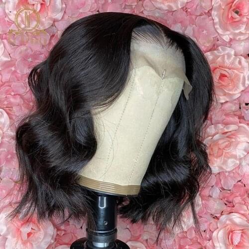 Water Wave HD Lace Frontal Wig For Black Women Short Frontal Wigs Human Hair Wigs 4x4 Closure Short Bob Human Hair Wig Nabeauty