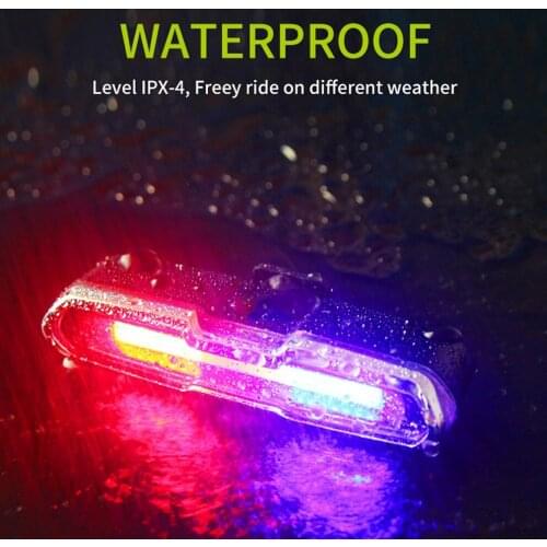 USB Rechargeable Front Rear Bicycle Light LED Bike Taillight Cycling Helmet Light Warning Lights Lamp Mount Bicycle Accessories