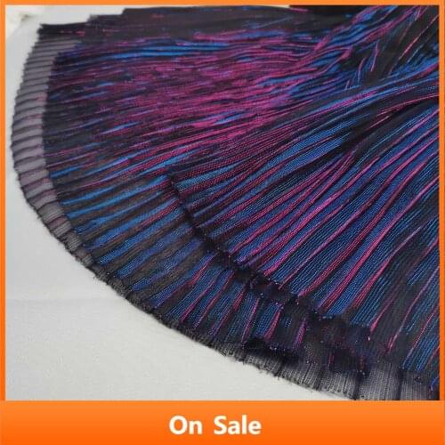 Pleated Magic Party Dress Fabric Glossy Crushed Skirt Cosplay Soft DIY Craft Material