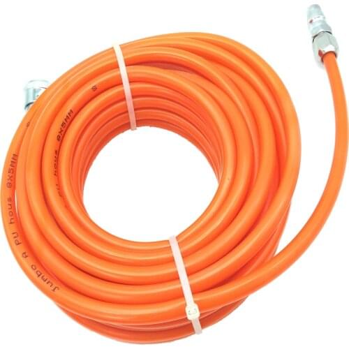 8mm x 5mm Red PU Straight 10M / 15M / 20M Air Compression Pneumatic Hoses with Metal Quick Couplings