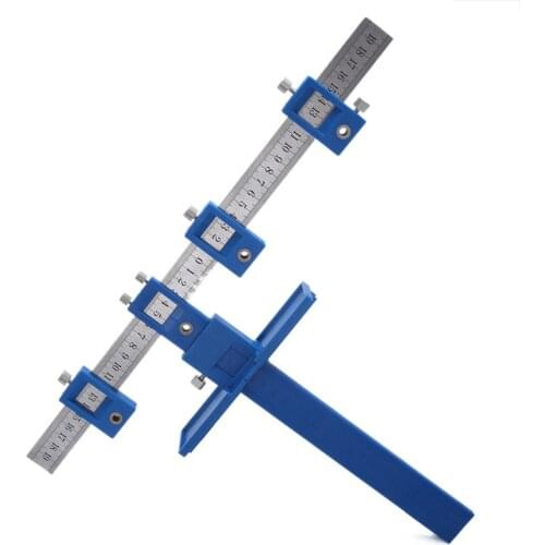 Adjustable wood Drill Punch Locator Drill Bit Set Drawer Pull Furniture Punching Hole Guide Openings Position Tools