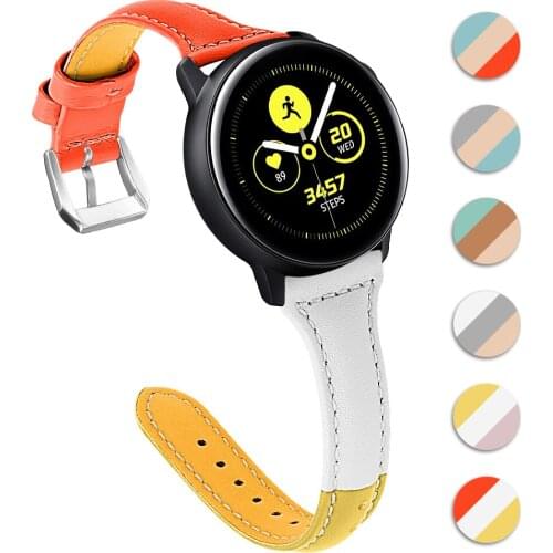 Colorful Leather Watch Band Strap Smart Watch and Traditional Watch watchband Bracelet Replacement for Samsung Galaxy Watch 46mm