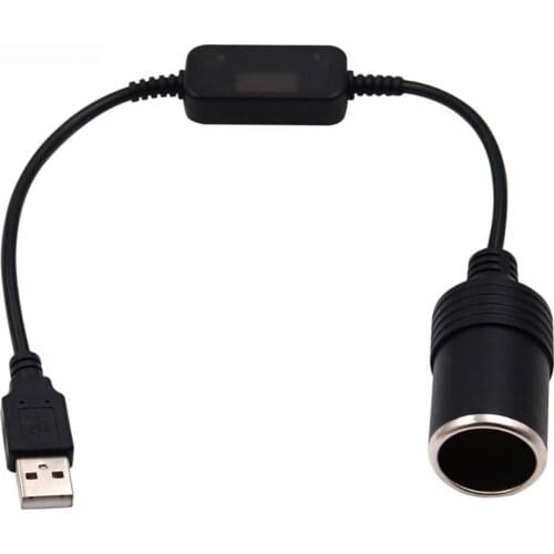 5V USB to 12V Car Lighter Socket Female Power Cord Converter Adapter Car Interior Accessories Детали интерьера
